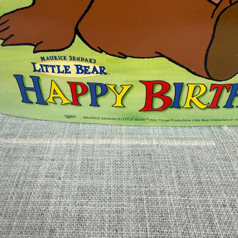 Little Bear Birthday Party Center Piece Table Topper Maurice Sendak 90s kid